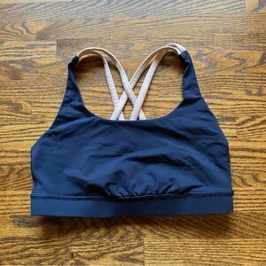 lululemon Energy Bra Medium Support, B–D Cups navy and purple size 6